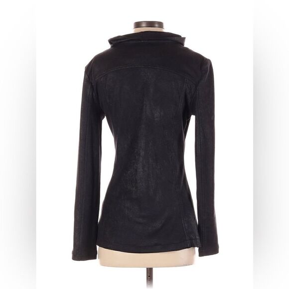 BNCI Side Zip Vegan Suede Jacket Small Navy - Picture 3 of 7